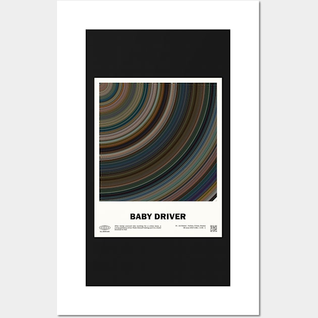 minimal_Baby Driver Abstract Circular  Movie Wall Art by silver-light